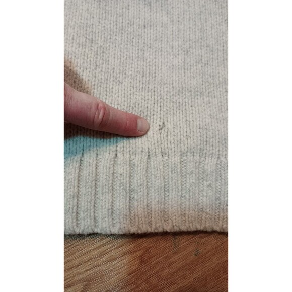 VINTAGE LL Bean Sweater Womens Large Roll Neck Lambs Wool Fair Isle Knit  *FLAW* - Picture 11 of 16